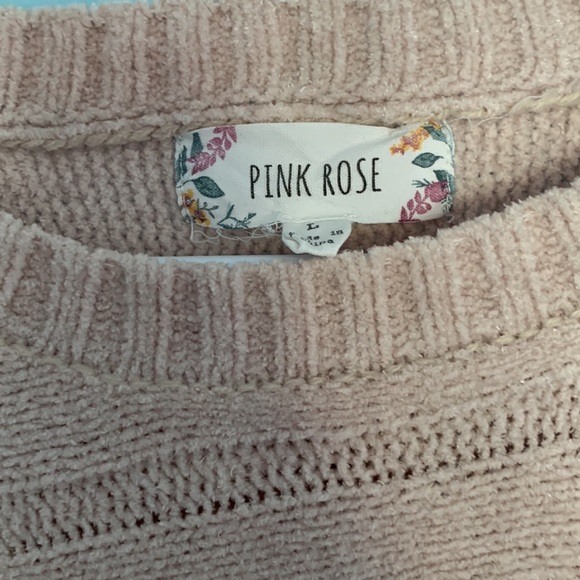 Pink Rose Sweater Size Large - Picture 2 of 4